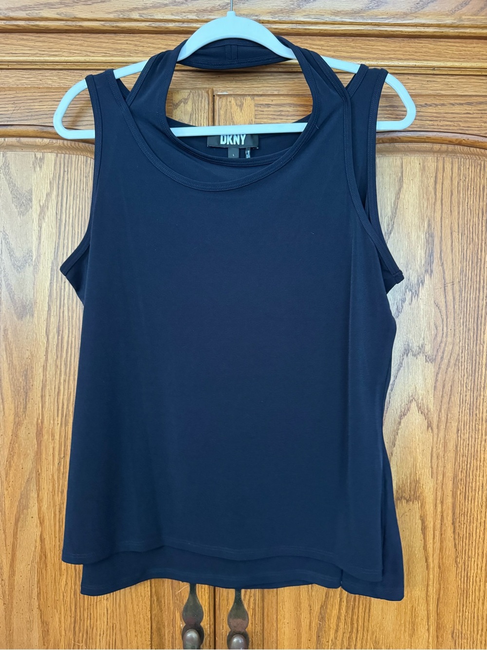 DKNY Black Layered Racerback Tank